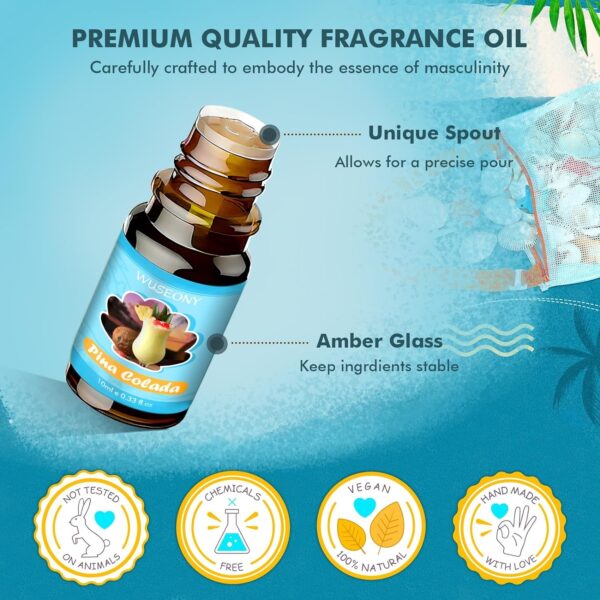 Summer Fragrance Oils Set, Premium Essential Oils for Diffuser, Natural Aromatherapy Oils for Soap Candle Making – Ocean Breeze,