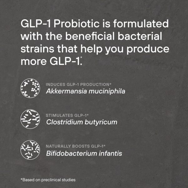 GLP-1 Probiotic – 500M AFU Multi-Strain Probiotic + Prebiotic, Helps Naturally Curb Cravings and Appetite, Delayed Release,