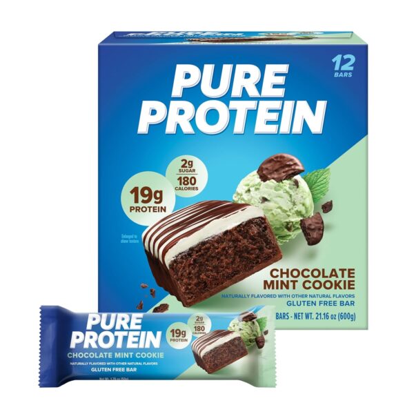 Pure Protein Bars, High Protein, Nutritious Snacks to Support Energy, Low Sugar, Gluten Free, Chocolate Salted Caramel 1.76 oz.,