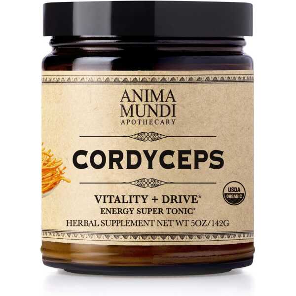 Anima Mundi Cordyceps Mushroom Powder – Real Organic Cordyceps Mushroom Powder – Mushroom Powder Supplement for Liver and Immune