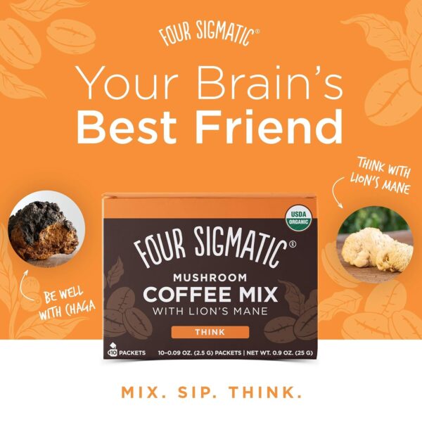 Four Sigmatic Chaga Mushroom Elixir, Organic Chaga Mushroom Powder, Pack of 20 & Mashroom Instant Coffee, Organic and Fair Trade