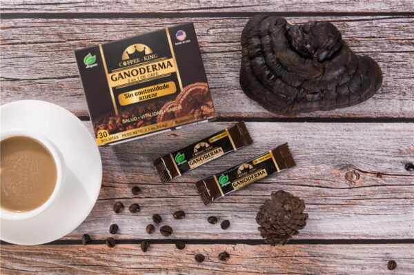 Ganoderma Reishi Coffee Mix, Instant 2-in-1 Mushroom Coffee with All Natural Ganoderma Lucidum. A Non Sugar Dietary Supplement