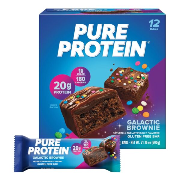 Pure Protein Bars, High Protein, Nutritious Snacks to Support Energy, Low Sugar, Gluten Free, Chocolate Salted Caramel 1.76 oz.,