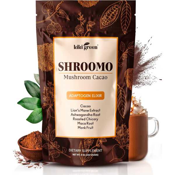 SHROOMO: Mushroom Coffee Alternative | Master Blend of Lion’s Mane, Ashwagandha for Mental Clarity, Energy & Focus, Maca Root,