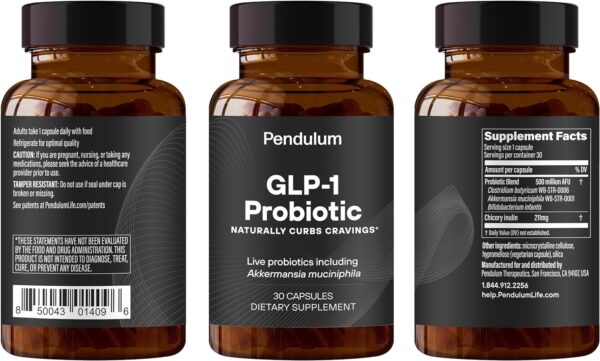 GLP-1 Probiotic – 500M AFU Multi-Strain Probiotic + Prebiotic, Helps Naturally Curb Cravings and Appetite, Delayed Release,