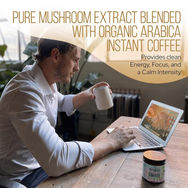 LRLA SUPERFOODS Organic Mushroom Coffee (HIRIE Special Edition) 35 Servings with 7 Superfood Shrooms, 100% Fair Trade Rich