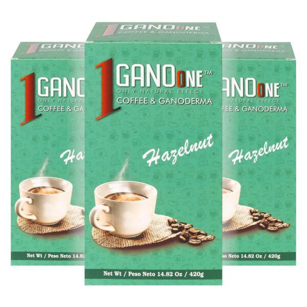 GanoOne Instant Classic Black Coffee with Ganoderma – Reishi Mushroom Extract Premium Blend 30 Single Serve Sachets, 6-pack