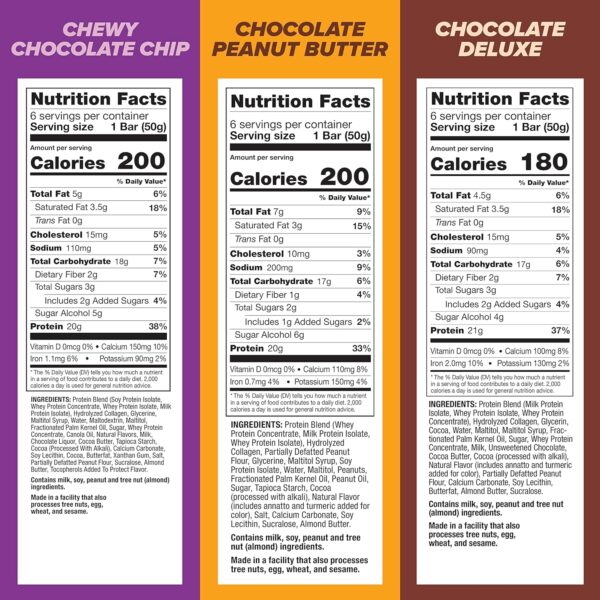 Pure Protein Bars, High Protein, Nutritious Snacks to Support Energy, Low Sugar, Gluten Free, Chocolate Salted Caramel 1.76 oz.,