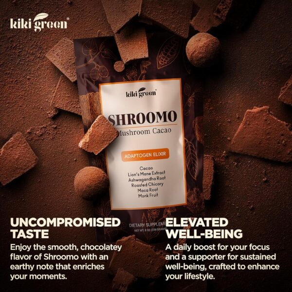 SHROOMO: Mushroom Coffee Alternative | Master Blend of Lion’s Mane, Ashwagandha for Mental Clarity, Energy & Focus, Maca Root,